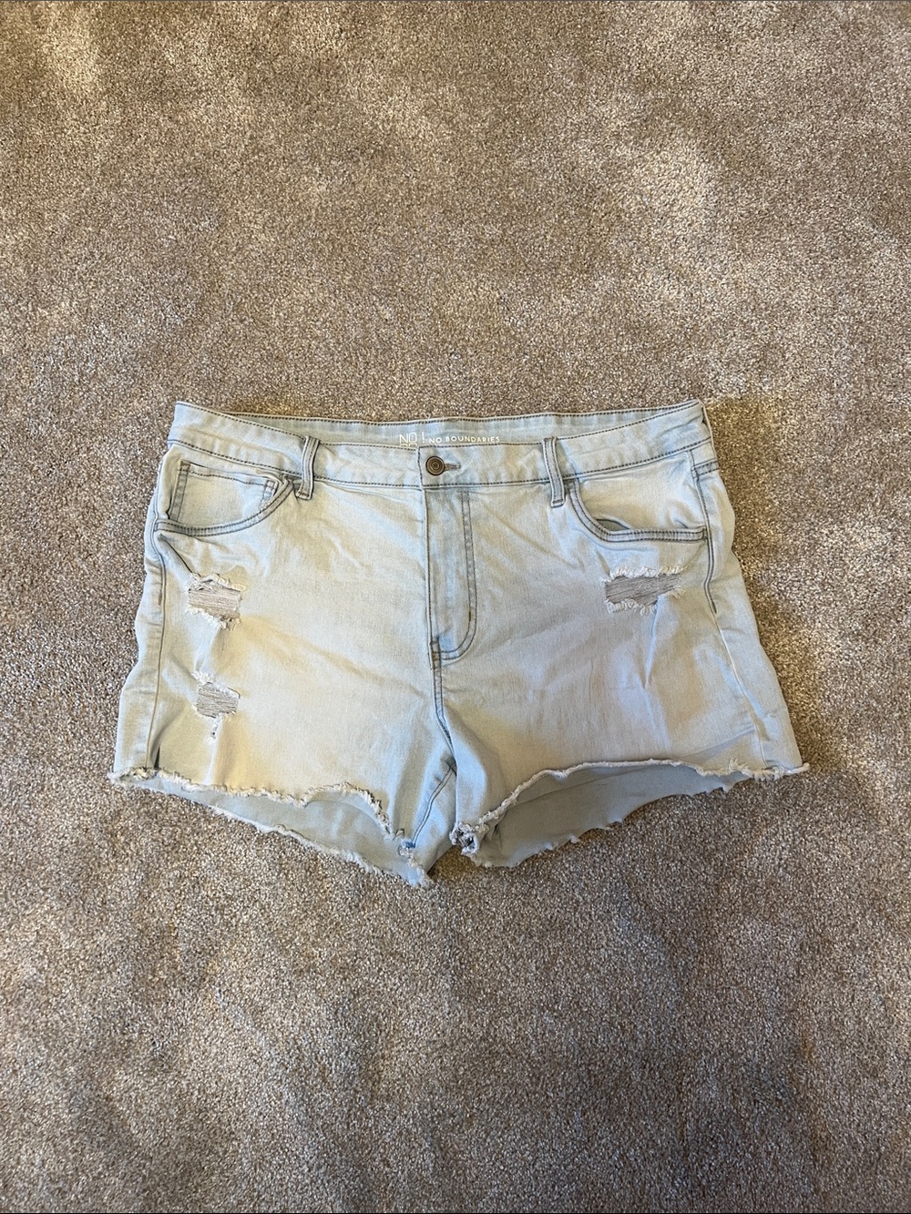 Light Wash Distressed Women’s Denim Shorts